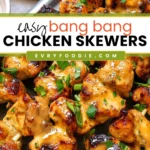 Bang Bang Chicken Skewers - EVRYFOODIE