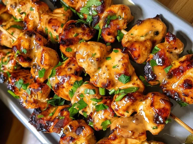 Bang Bang Chicken Skewers - EVRYFOODIE