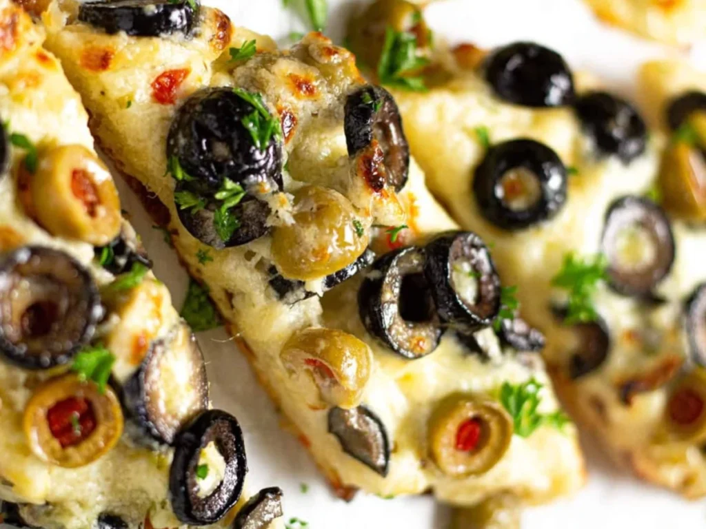 Olive Cheese Bread - EVRYFOODIE