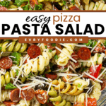 Pizza Pasta Salad - EVRYFOODIE