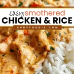 Smothered Chicken and Rice - EVRYFOODIE