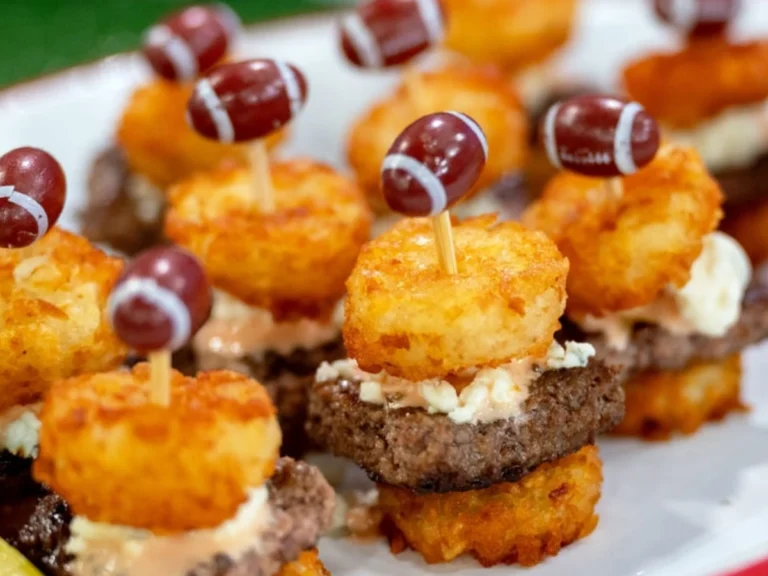 Tater Tot Burger Kabobs - EVRYFOODIE